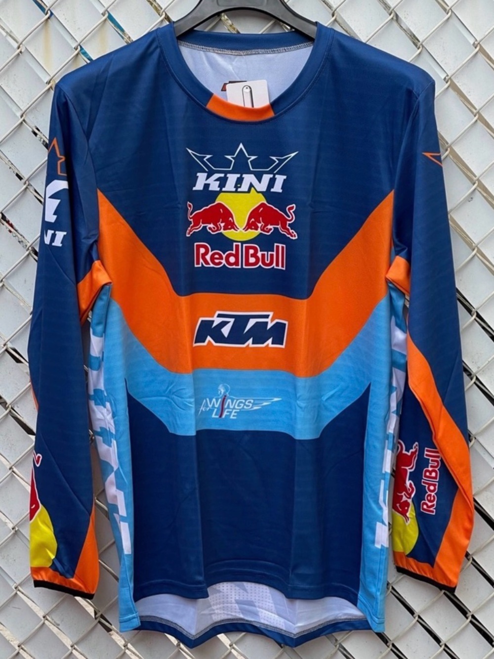 Red Bull KINI KTM Men's Long Sleeve Jersey - Navy & Orange
